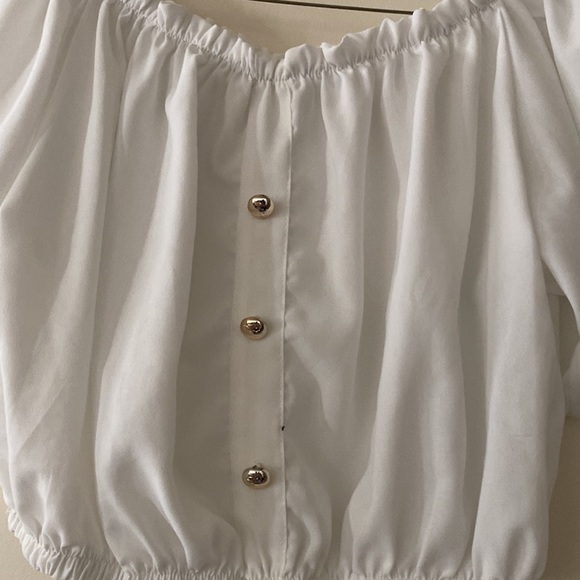 White Crop Top | Size Medium - Picture 2 of 4